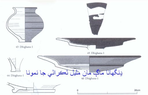 ڍگهانا ماڳ مان مليل ٺڪراٺي جا نمونا